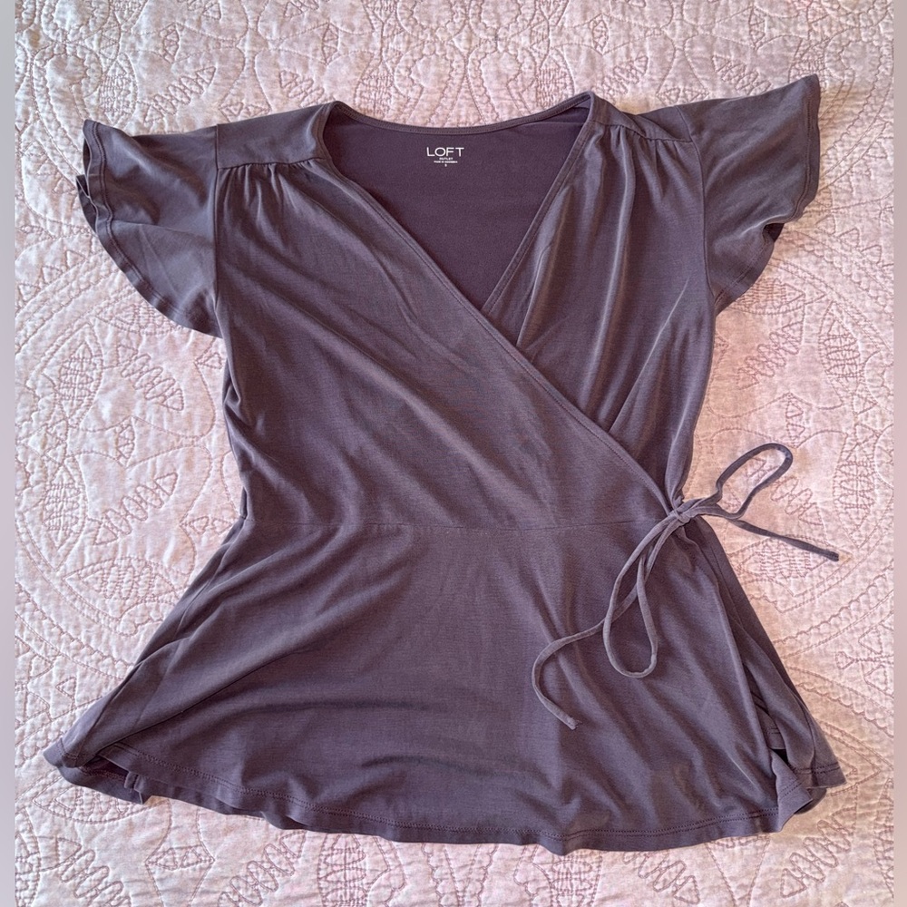 Wrap Purple Women's Top - Picture 9 of 11